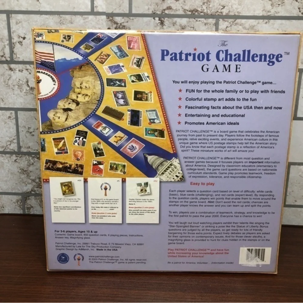 The patriot challenge game stamp collecting‎ americana